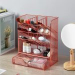 Spacrea Metal Pen Organizer, Pencil Holder for Desk, Desk Organizer with Drawer for School, Home, Art Supplies (Black) - Image 7